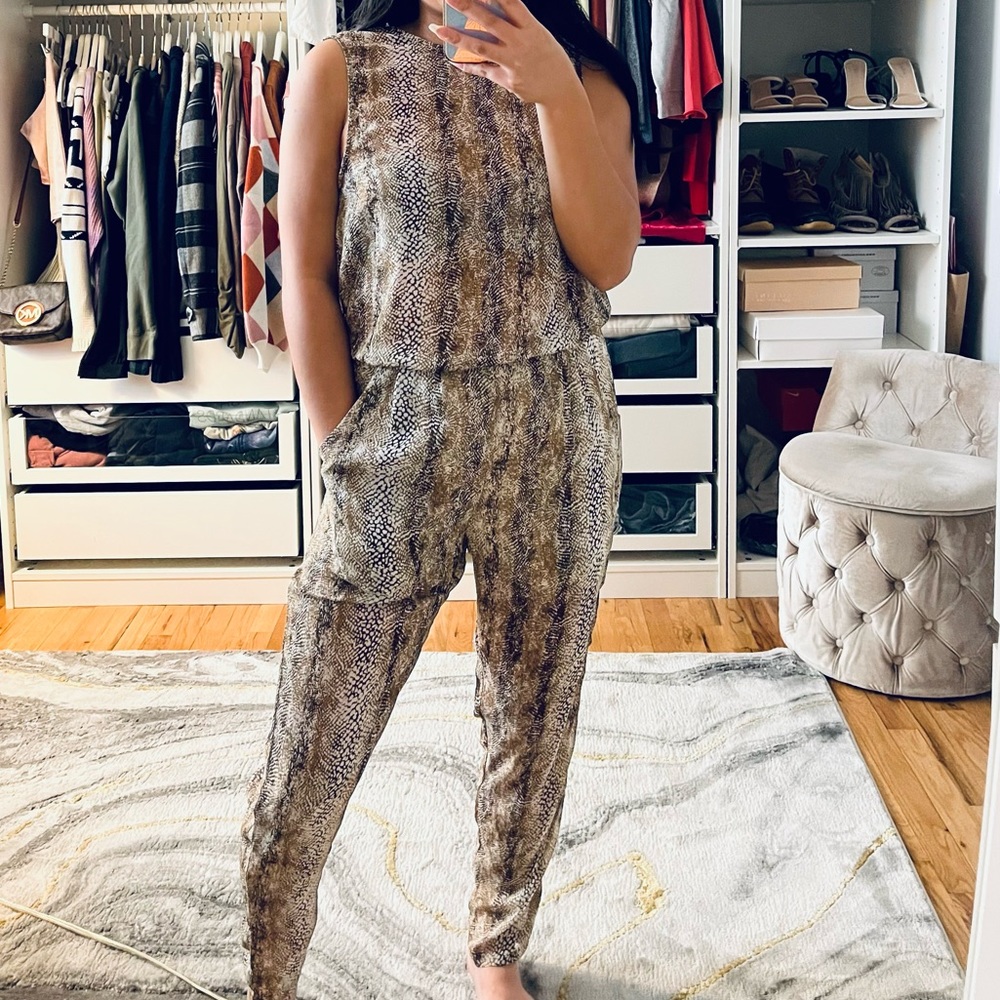 Ecote Patterned Pocket Jumpsuit - image 1
